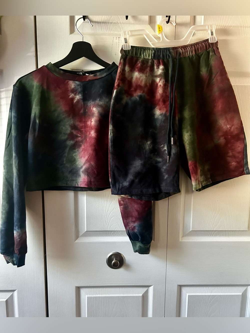 Fashion Nova Tie Dye Crop Top & Bermuda Shorts Set | Small